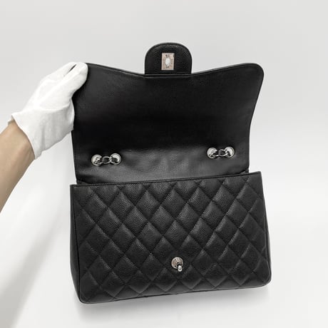 CHANEL キャビアスキン マトラッセ Jumbo チェーンショルダーバッグ 12番台