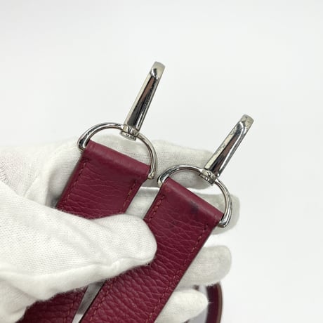 エルメス ジプシエール28  ルビー／シルバー金具 ⬜︎N刻印 トリヨンクレマンス