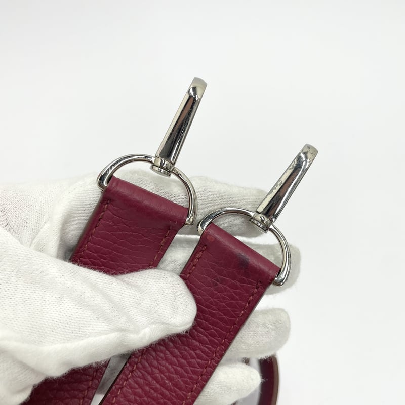 エルメス ジプシエール28 ルビー／シルバー金具 ⬜︎N刻印 トリヨン