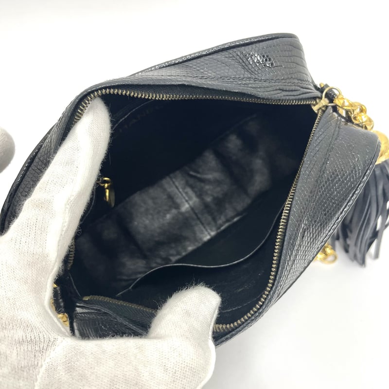 CHANEL リザード チェーンショルダーバッグ タッセルチャーム 2