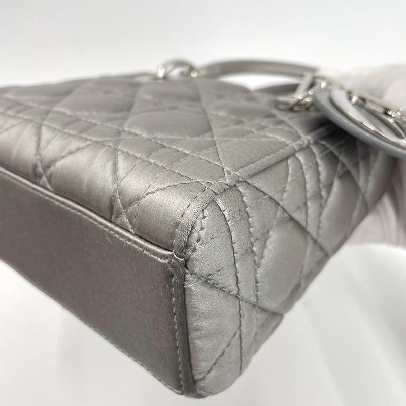 ミニレディディオール サテンバッグ CHRISTIAN DIOR レディディオール ミニ サテン/グレー ハンドバッグ