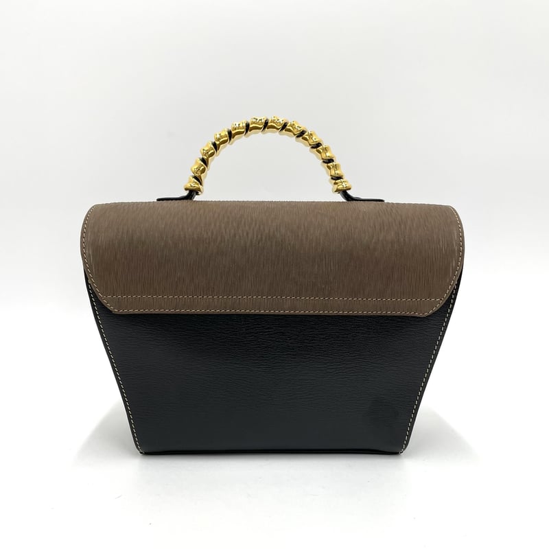 LOEWE ハンドバッグ ベラスケス レザー黒茶 ヴィンテージ ショルダー