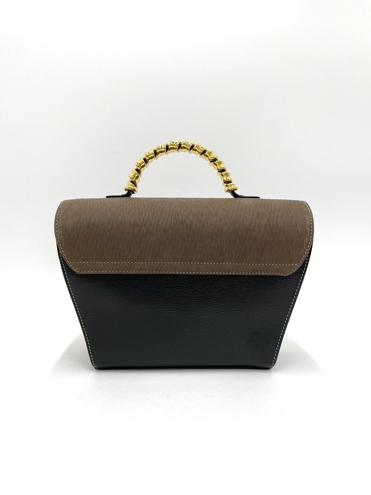 LOEWE ハンドバッグ ベラスケス レザー黒茶 ヴィンテージ ショルダー