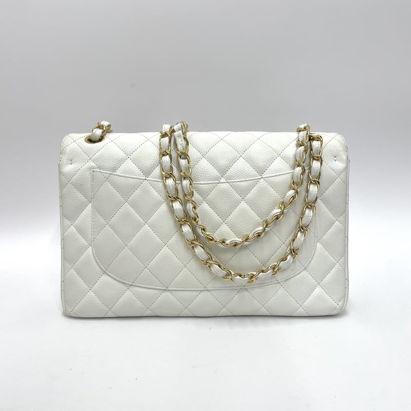 <br>CHANEL シャネル/キャビアスキンマトラッセWフラップ チェーンショルダー/WT/300*****/シャネル/Aランク/94