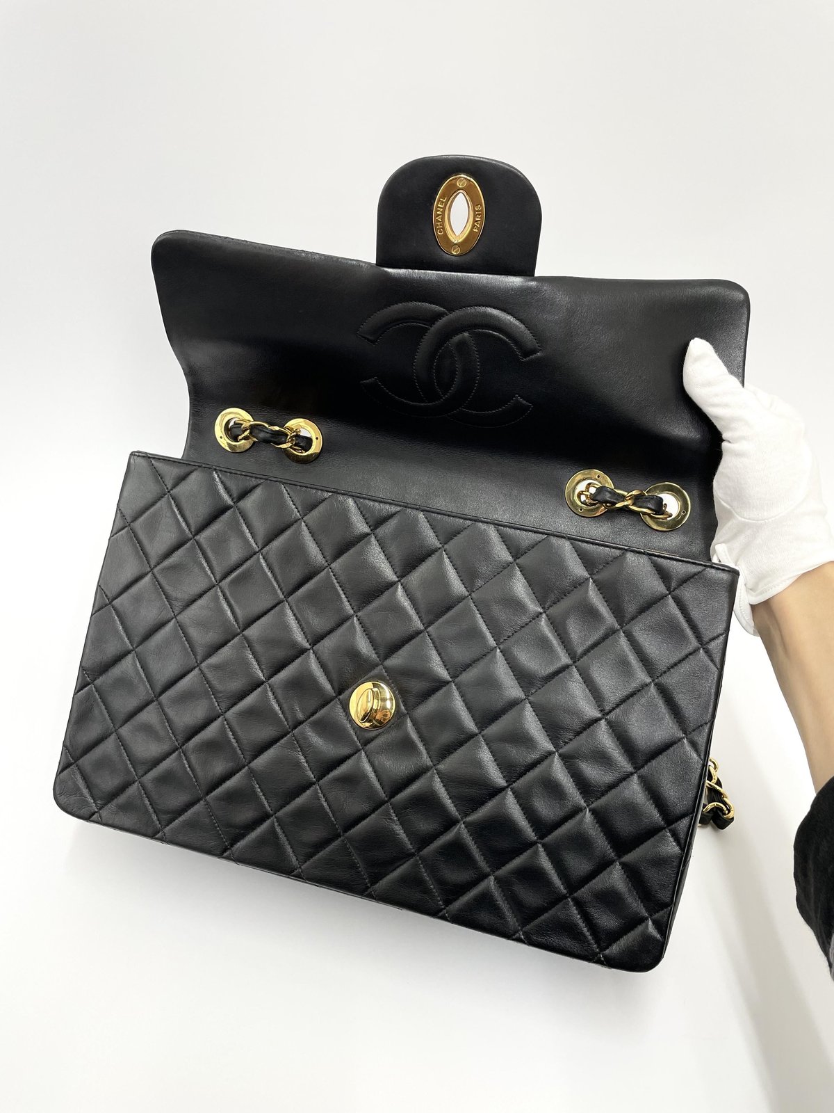 CHANEL ラムスキン デカマトラッセ 34 チェーンショルダーバッグ CHANEL ラムスキン デカマトラッセ 34 チェーンショルダーバッグ