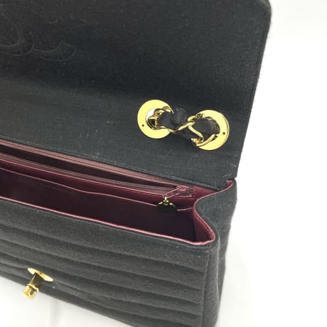 CHANEL コットン ビッグココ ダブルチェーンショルダーバッグJUMBO 3番台