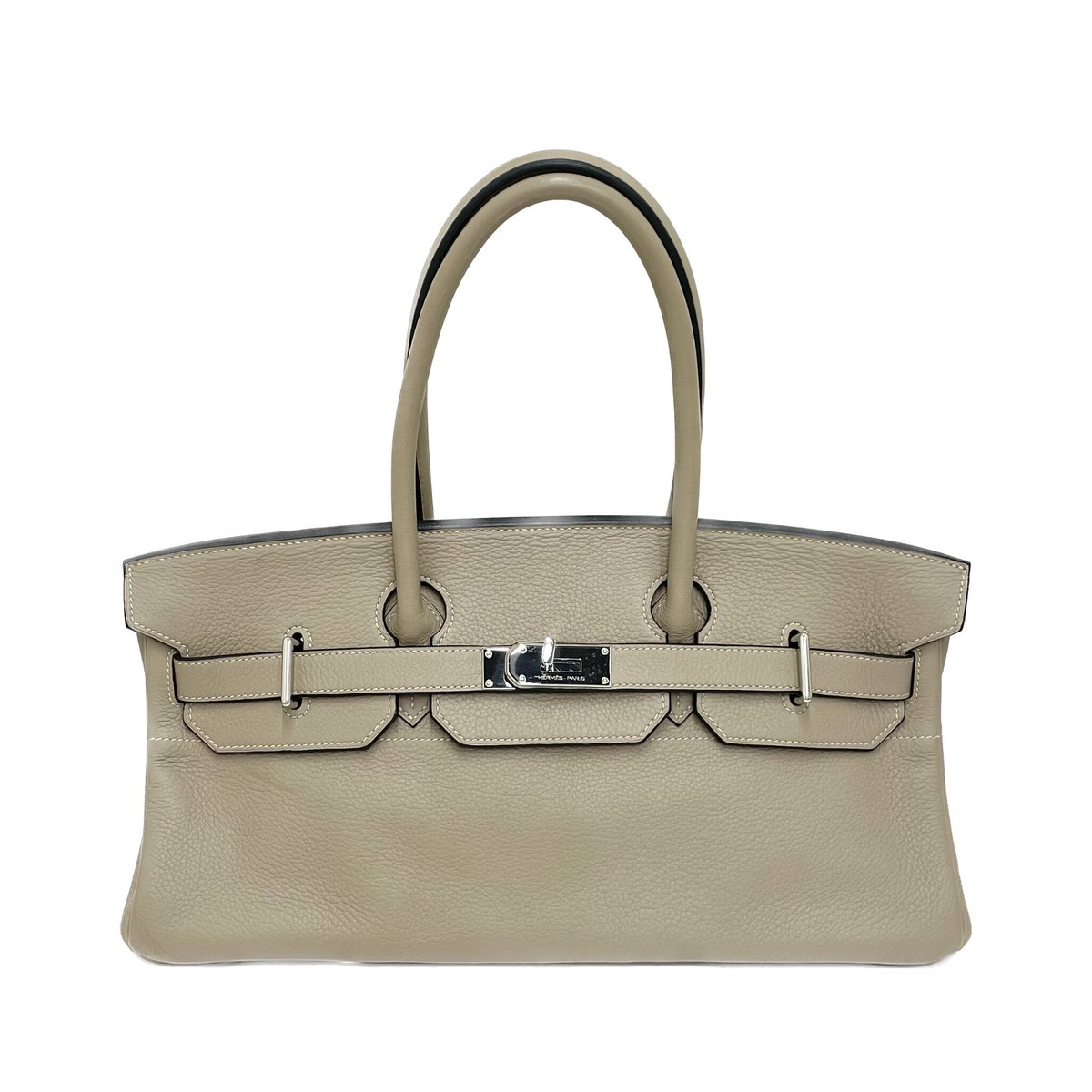 【美品】HERMESエルメス カバ40 トリヨンクレマンス シルバー金具 HERMES バーキンショルダー40 トルティエール/シルバー金具 トリヨン