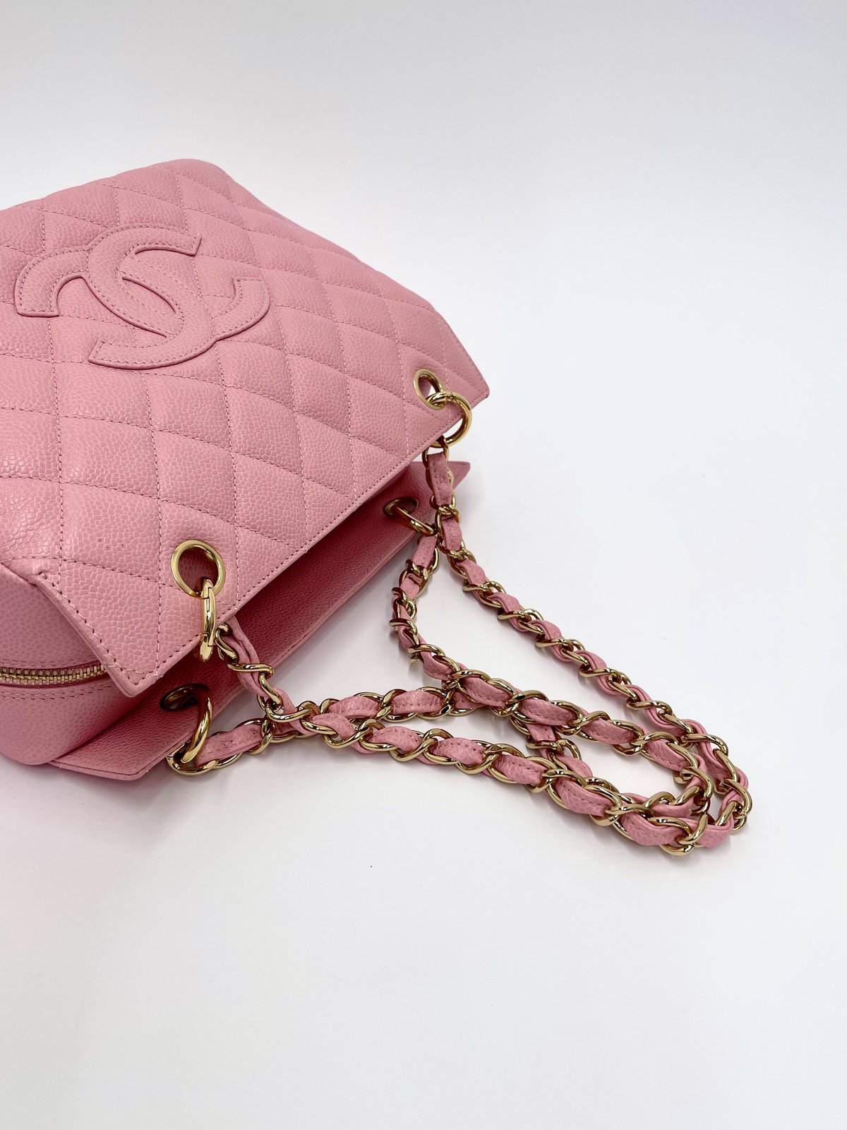 みぃ～み(◕ᴗ◕✿)♡ キャビアスキン　　フリンジ ショルダーバッグ CHANEL／シャネル／キャビアスキン／スモールバニティ／ブルー