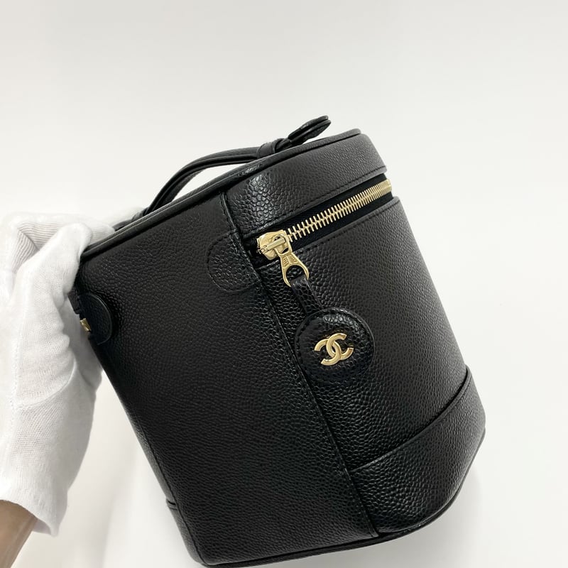CHANEL キャビアスキン ココマーク バニティバッグ 7番台