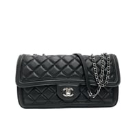 CHANEL ラムスキン クロスボディー マトラッセ チェーンショルダーバッグ バイカラー 17番台