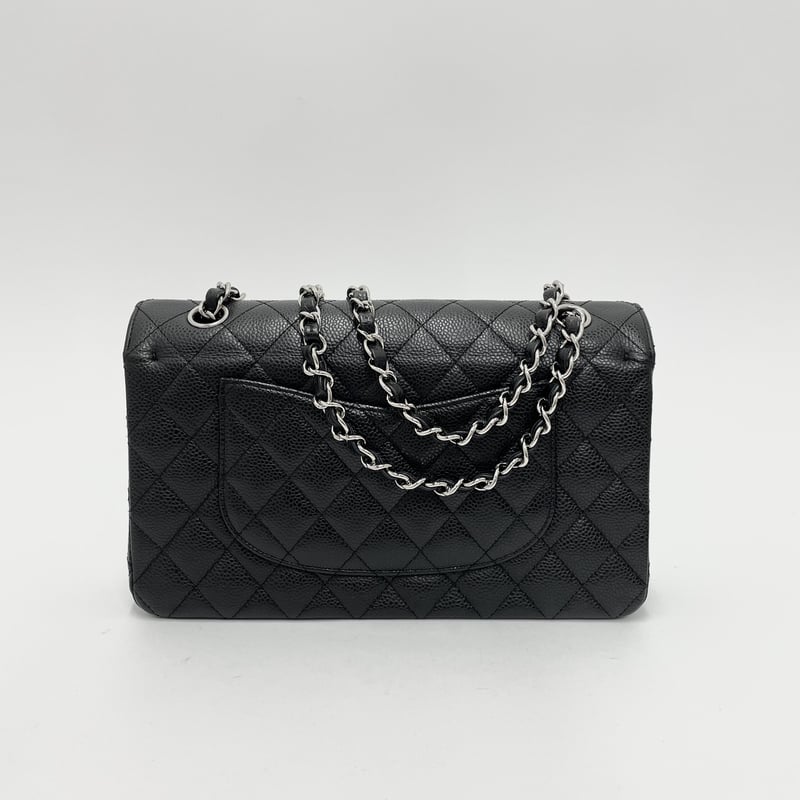 CHANEL キャビアスキン マトラッセ25 Wフラップ チェーンショルダー CHANEL キャビアスキン マトラッセ25 Wフラップ チェーンショルダー