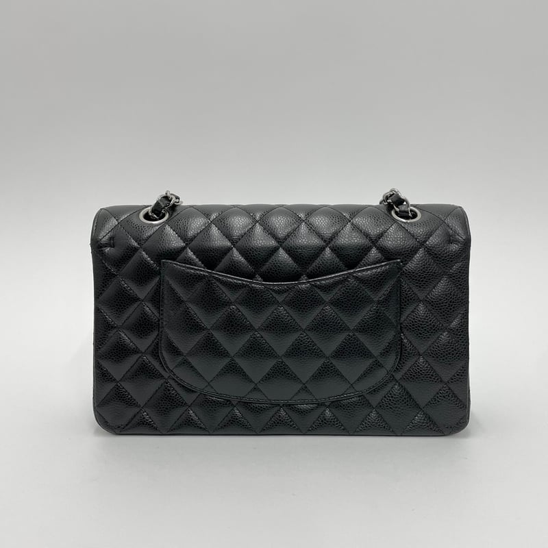 CHANEL マトラッセWフラップチェーンショルダーバッグ キャビアスキン CHANEL マトラッセWフラップチェーンショルダーバッグ キャビアスキン