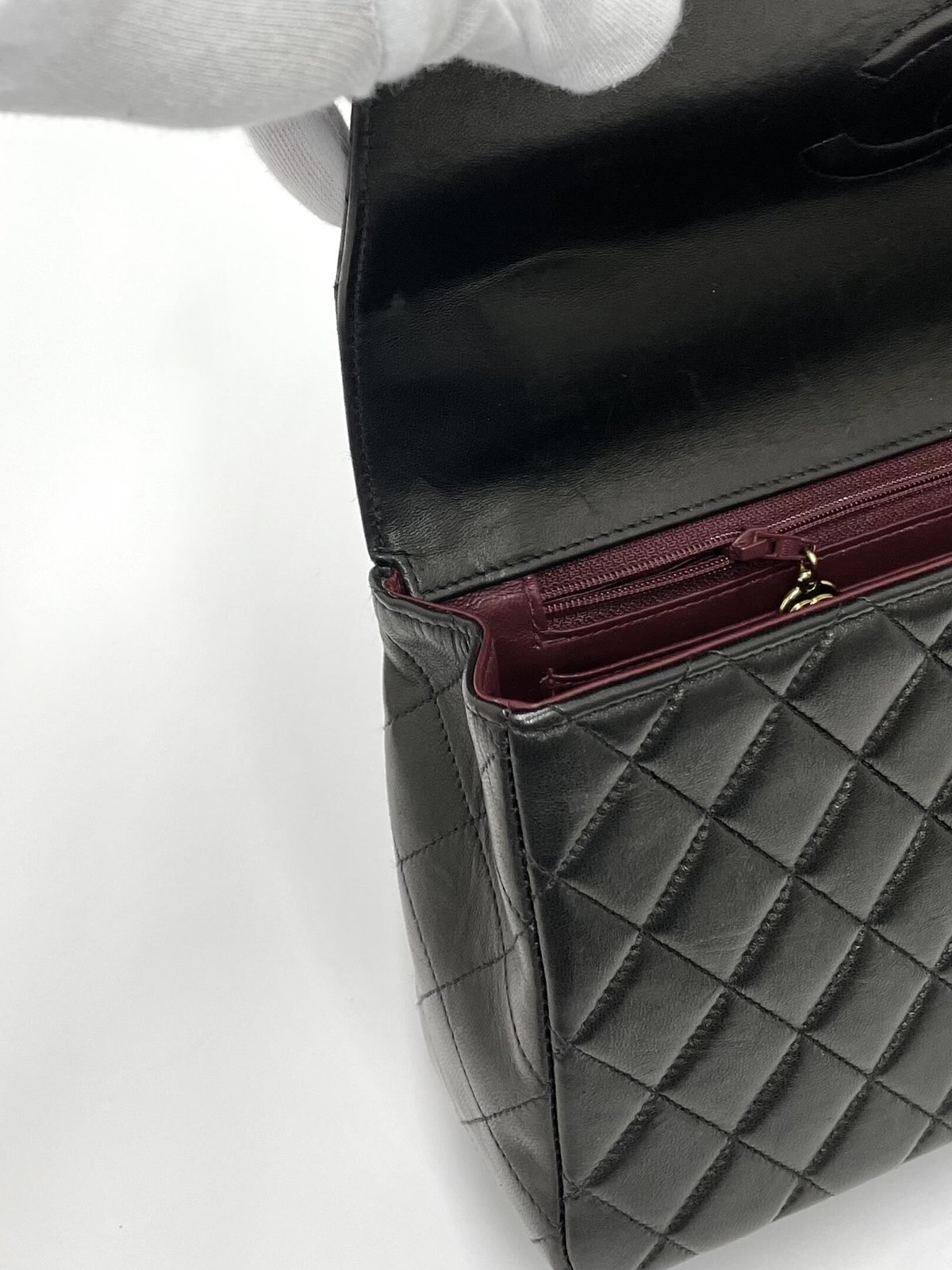 美品♡CHANEL ラムスキン マトラッセ ファー 親子バッグ チェーン