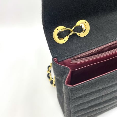 CHANEL コットン ビッグココ ダブルチェーンショルダーバッグJUMBO 3番台