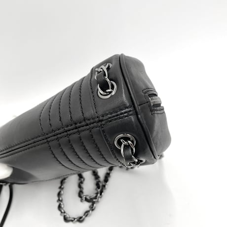 CHANEL ラムスキン フリンジ付き チェーンショルダーバッグ 8番台