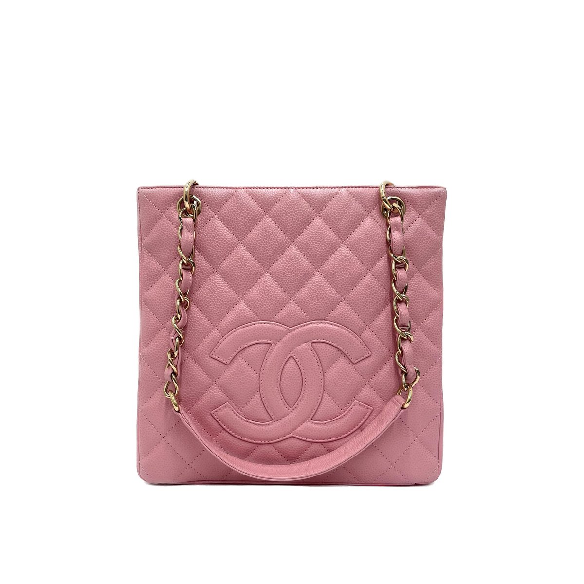 CHANEL 美品 キャビアスキン チェーントートバッグ PST 8番台 CHANEL 美品 キャビアスキン チェーントートバッグ PST 8番台