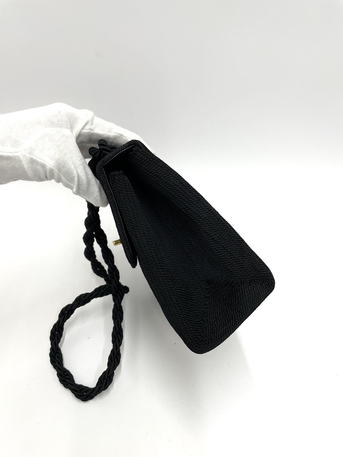 CHANEL シルクロープ ヴィンテージ ココ フラップ ショルダーバッグ 