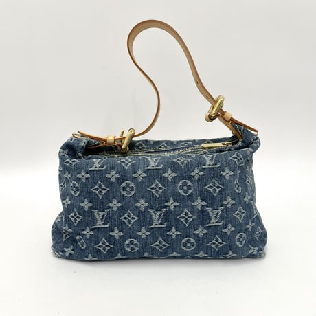 LOUIS VUITTON モノグラム デニム バギーPM ショルダーバッグ 付替ストラップ有り M95049