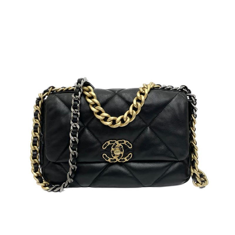 CHANEL 19ハンドバッグ/チェーンショルダーバッグ ゴールド金具 AS1160