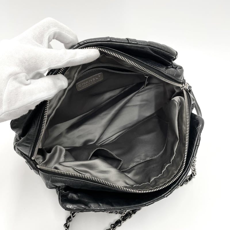 CHANEL カーフスキン チェーンショルダーバッグ 14番台 | AMONA CHANEL カーフスキン チェーンショルダーバッグ 14番台 | AMONA