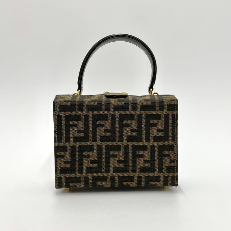 【FENDI】2wayバッグ　ハンドバッグ　ズッカ柄　FF金具　キャンバス FENDI】2wayバッグ ハンドバッグ ズッカ柄 FF金具 キャンバス FENDI
