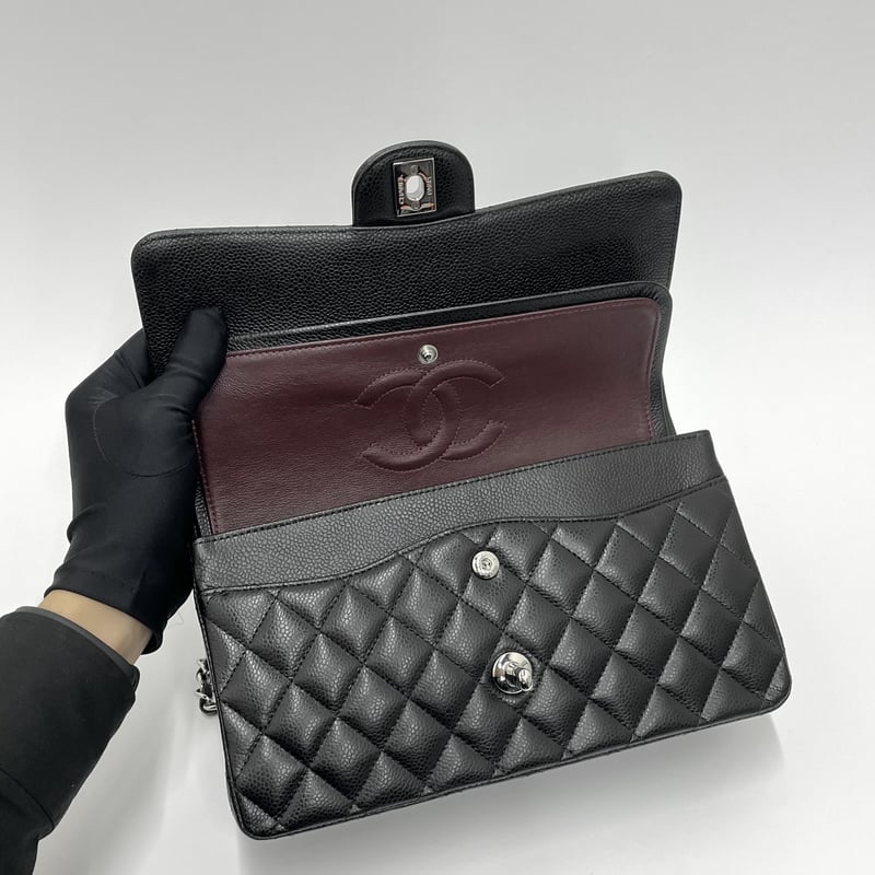 CHANEL マトラッセWフラップチェーンショルダーバッグ キャビア CHANEL マトラッセWフラップチェーンショルダーバッグ キャビア