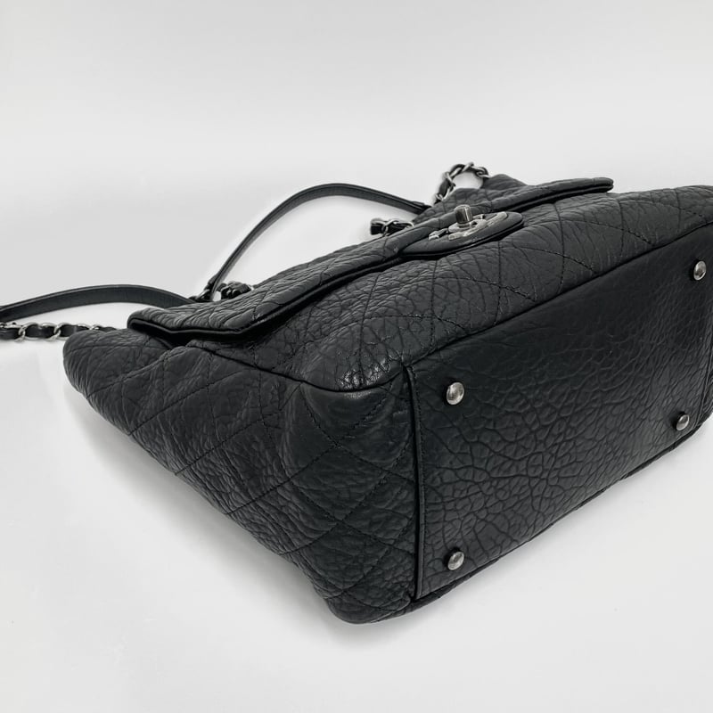 CHANEL レザー シワ加工 チェーンショルダー トートバッグ 21 CHANEL レザー シワ加工 チェーンショルダー トートバッグ 21