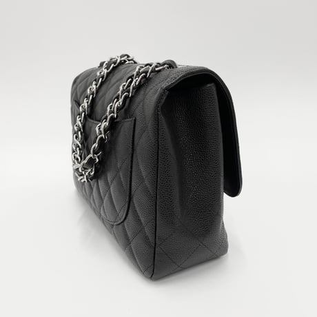 CHANEL キャビアスキン マトラッセ Jumbo チェーンショルダーバッグ 12番台