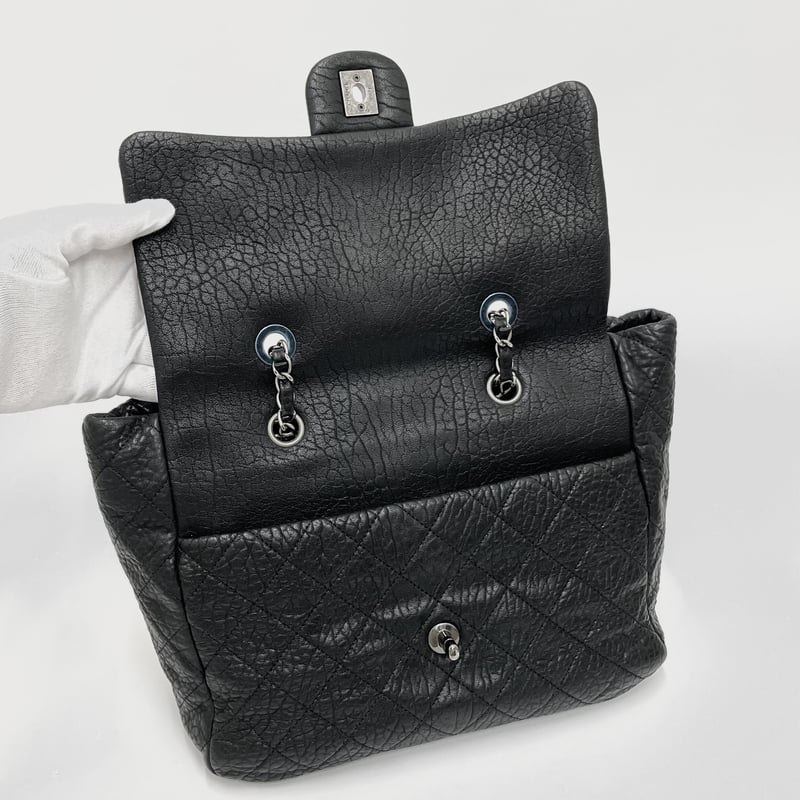 CHANEL レザー シワ加工 チェーンショルダー トートバッグ 21 CHANEL レザー シワ加工 チェーンショルダー トートバッグ 21