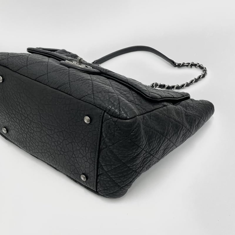 CHANEL レザー シワ加工 チェーンショルダー トートバッグ 21 CHANEL レザー シワ加工 チェーンショルダー トートバッグ 21