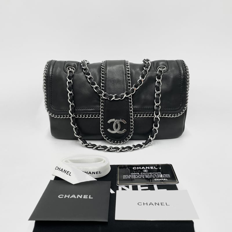 CHANEL ラムスキンWチェーンショルダーバッグ11番台 | AMONA VINTAGE