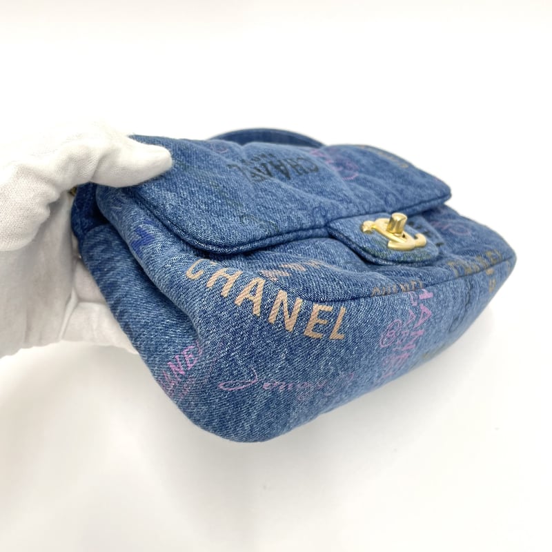 CHANEL - CHANEL 廃盤レア☆ デニム手帳 CHANEL 2022SS未使用品 マトラッセ デニム 落書 チェーン