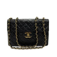CHANEL ラムスキン デカマトラッセ 34 チェーンショルダーバッグ ココマーク ターンロック 3番台