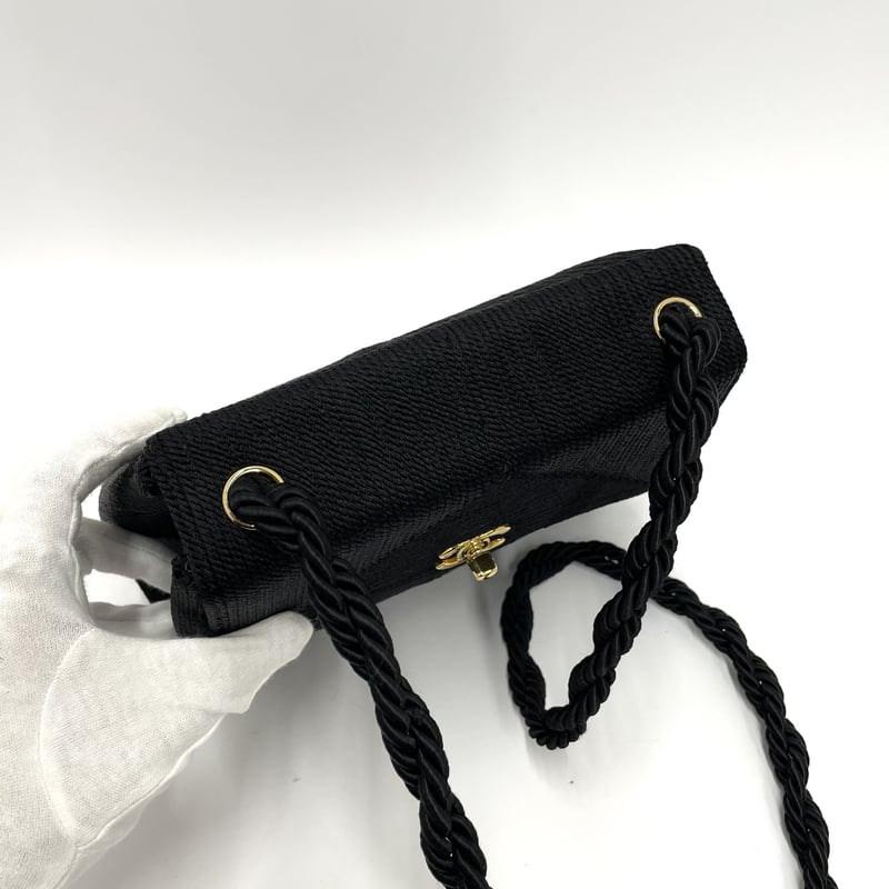 CHANEL シルクロープ ヴィンテージ ココ フラップ ショルダーバッグ 