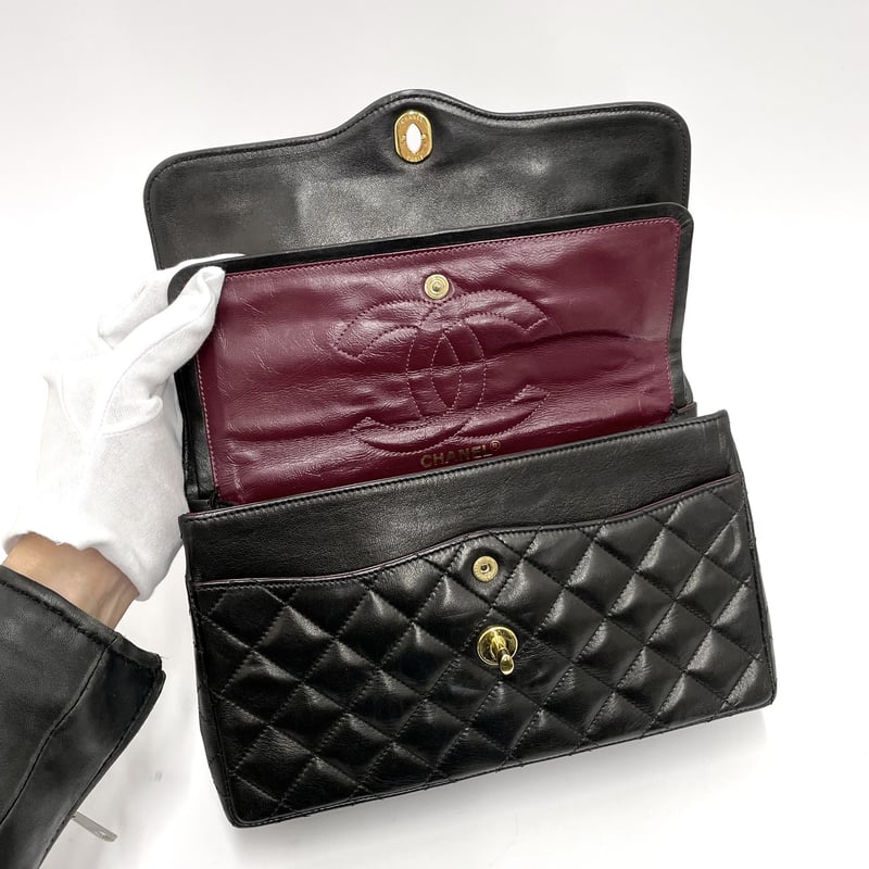 CHANEL パリ限定 マトラッセ Wチェーンショルダーバッグ 2番台