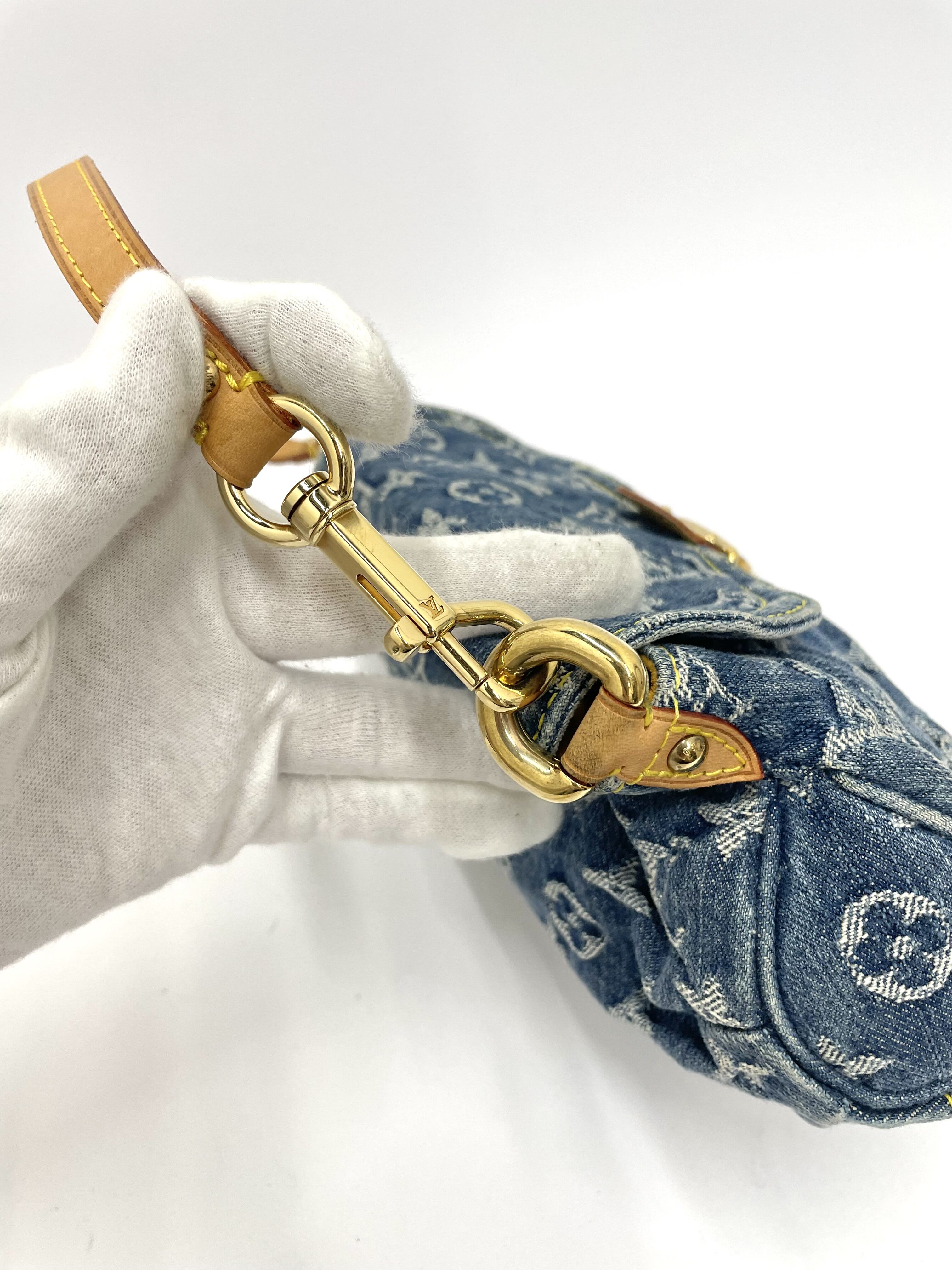 LOUIS VUITTON ミニプリーティ ショルダーバッグ モノグラムデニム