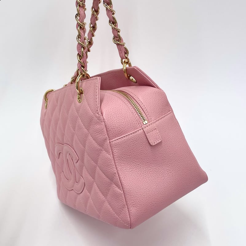 シャネル　ピンク キャビアスキン　ショルダーバッグ　デカココ　チェーン　ポーチ シャネル CHANEL ヴィンテージ 90'S ショルダーバッグ 巾着
