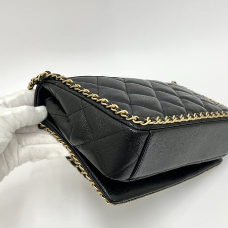CHANEL キャビスキン マトラッセ コインチェーン ショルダーバッグ ICチープランダム番台