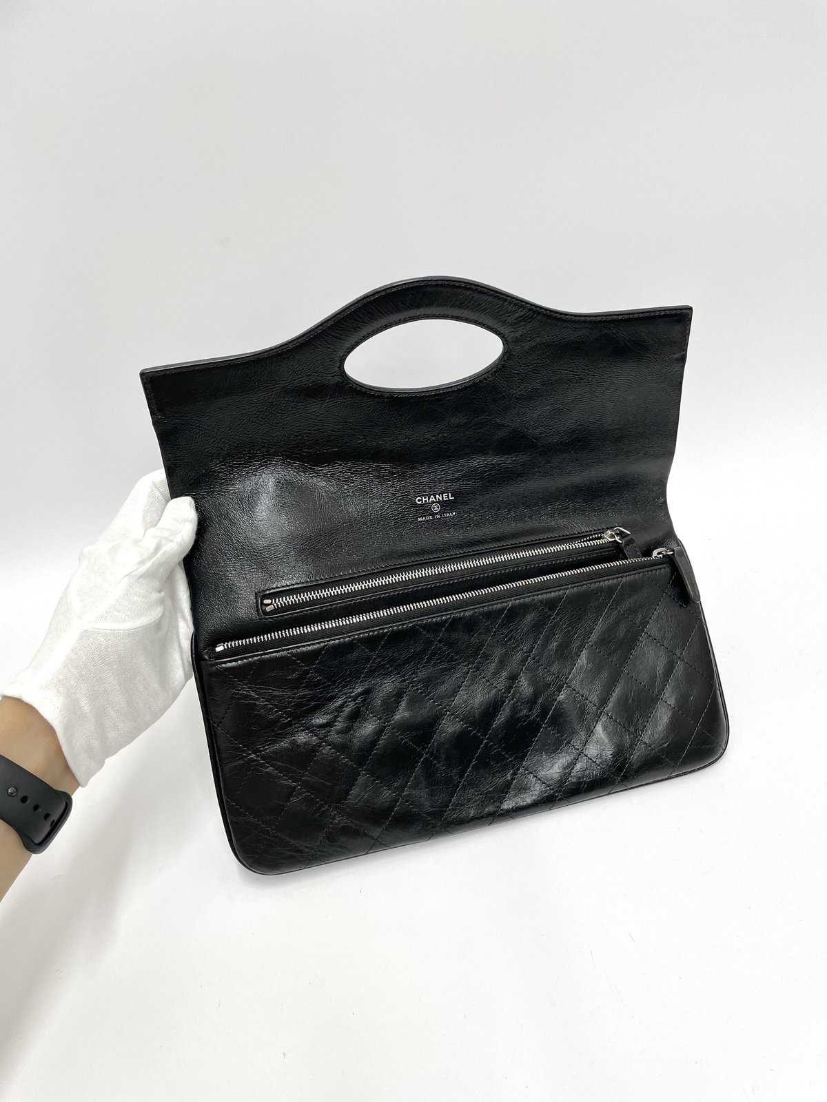 CHANEL 31バッグシリーズ バイカラー クラッチ ウォレット