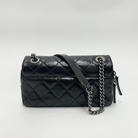 CHANEL  ヴィンテージ風レザー チェーンショルダーバッグ  マトラッセ 19番台