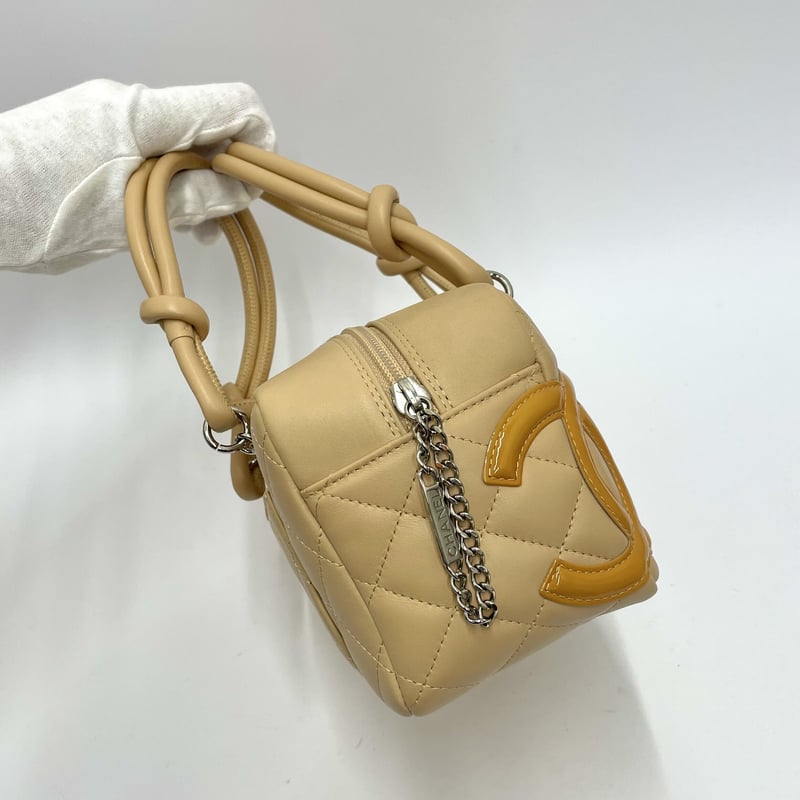 CHANEL カンボンライン ミニ ボーリングバッグ ハンドバッグ CHANEL カンボンライン ミニ ボーリングバッグ ハンドバッグ