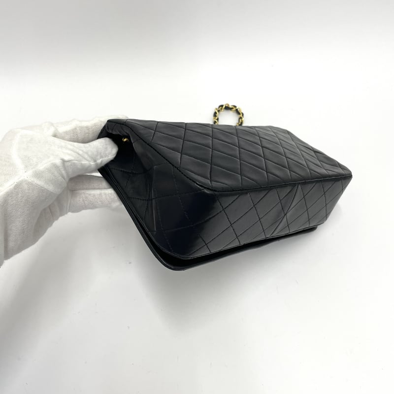 シャネル マトラッセ ミニ シングルチェーンショルダーバッグ ラムスキンブラック CHANEL ミニマトラッセ ラムスキン シングルフラップ シングル