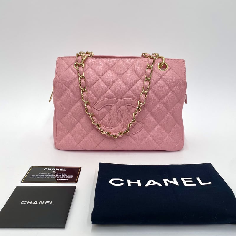 美品 CHANEL チェーンショルダーバッグ スエード キャビアスキン CHANEL キャビアスキン チェーンショルダー バッグ 9番台