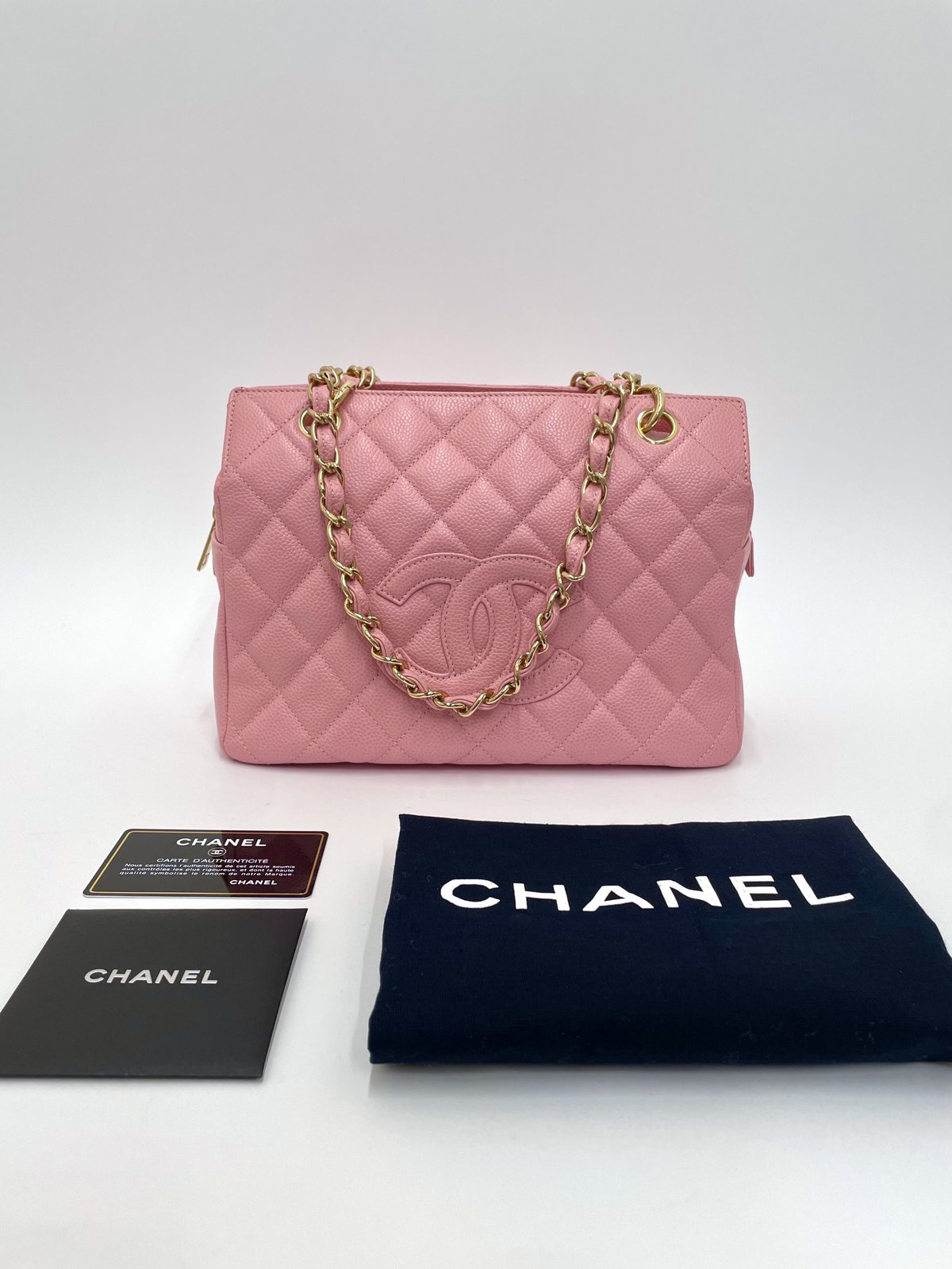 CHANEL キャビアスキン チェーンショルダー バッグ 9番台 | AMONA VINTAGE