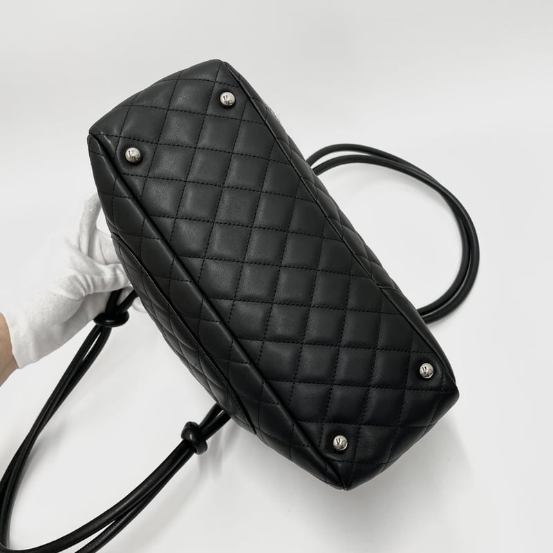 CHANEL カンボンライン ボストンバッグ ブラック×ホワイト A25171 9