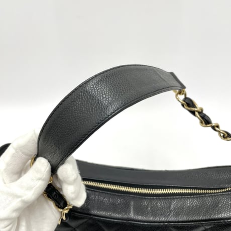CHANEL キャビアスキン チェーンショルダーバッグ 9番台