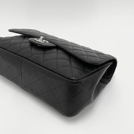 CHANEL キャビアスキン マトラッセ Jumbo チェーンショルダーバッグ 12番台
