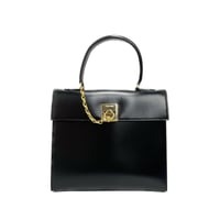 CELINE ボックススカーフ ターンロックハンドバッグ
