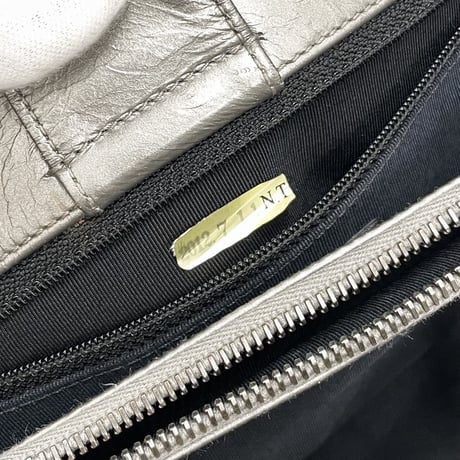 CHANEL レザー シルバー加工 チェーンミー トートバッグ 16番台