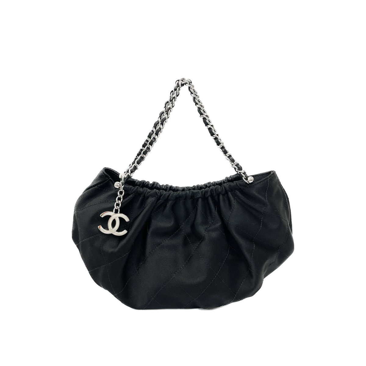 CHANEL サテン生地 チェーン ハンドルバッグ 10番台 | AMONA VINTAGE CHANEL サテン生地 チェーン ハンドルバッグ 10番台 | AMONA VINTAGE